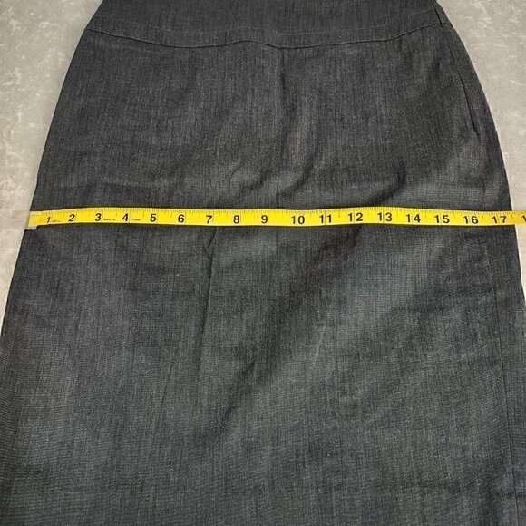 Ann Taylor Loft Women's Charcoal Gray Cotton A-Line Skirt Size 0 - Picture 7 of 10